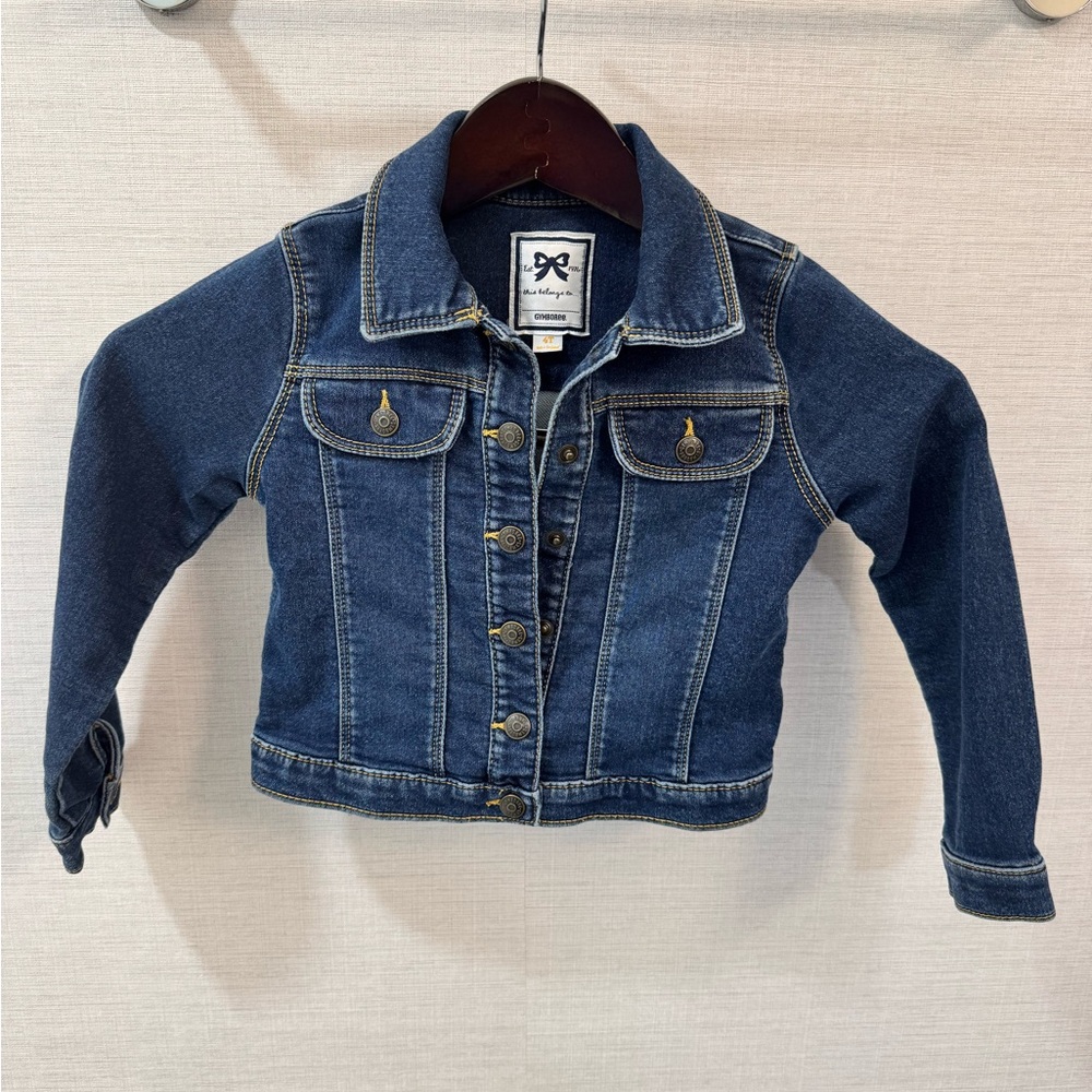 Gymboree Girls Denim Jean Jacket Size 4T Classic Blue Button Front